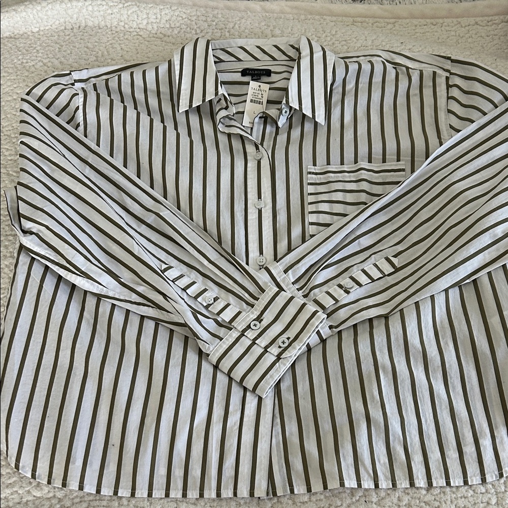 Talbots button down blouse size L